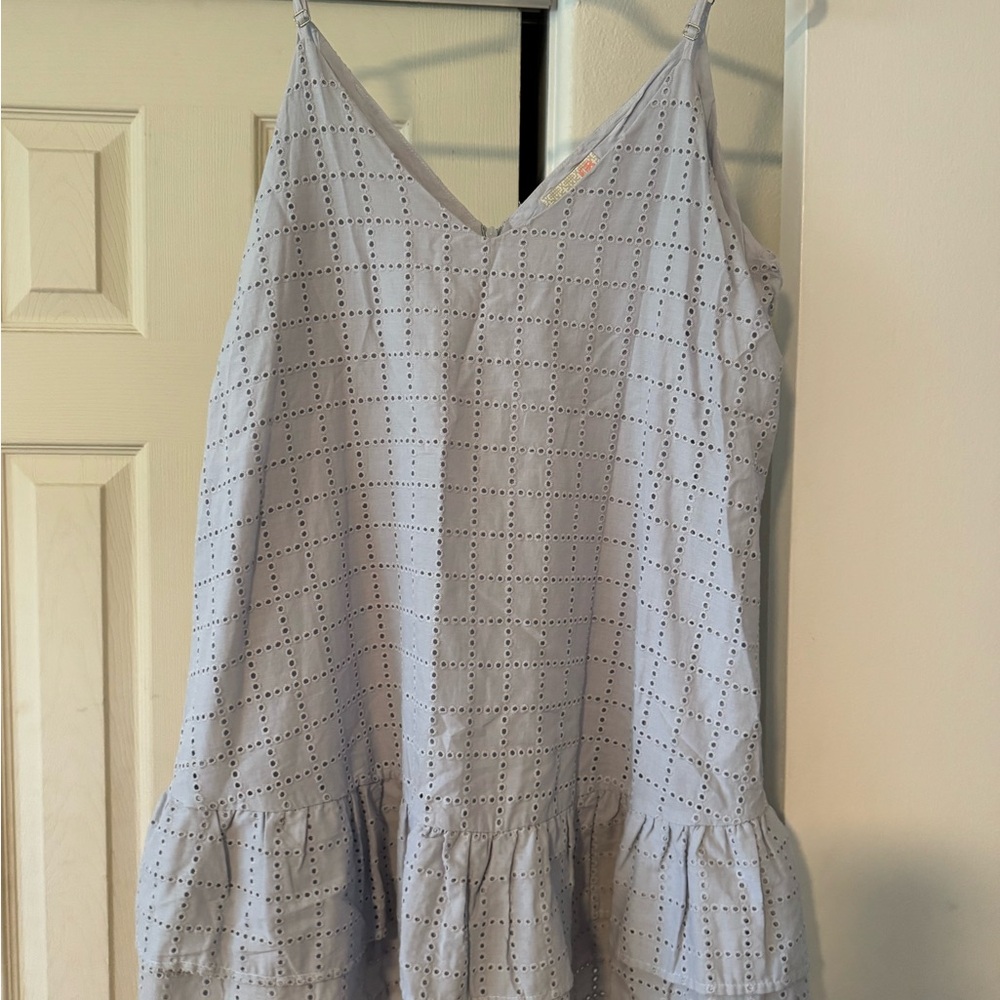 Gianni Bini Lavender Eyelet Mini Dress